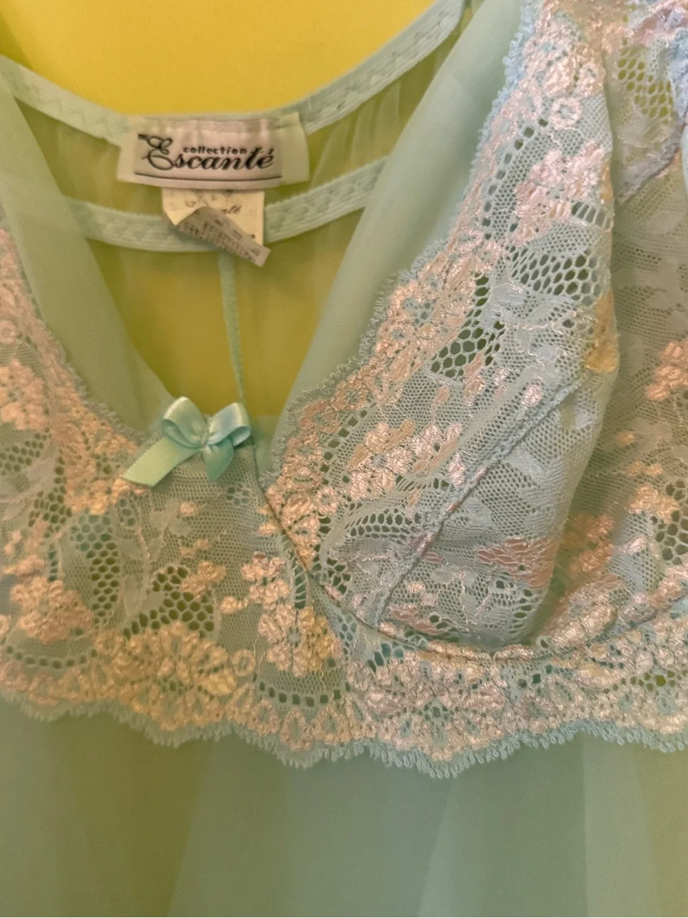 Vintage lace babydoll slip camisole lingerie dress - Picture 5 of 6